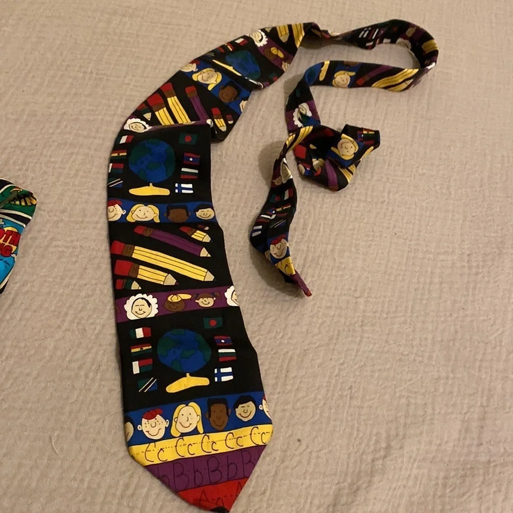 Disney & Save the Children Colorful Cartoon Ties .Set